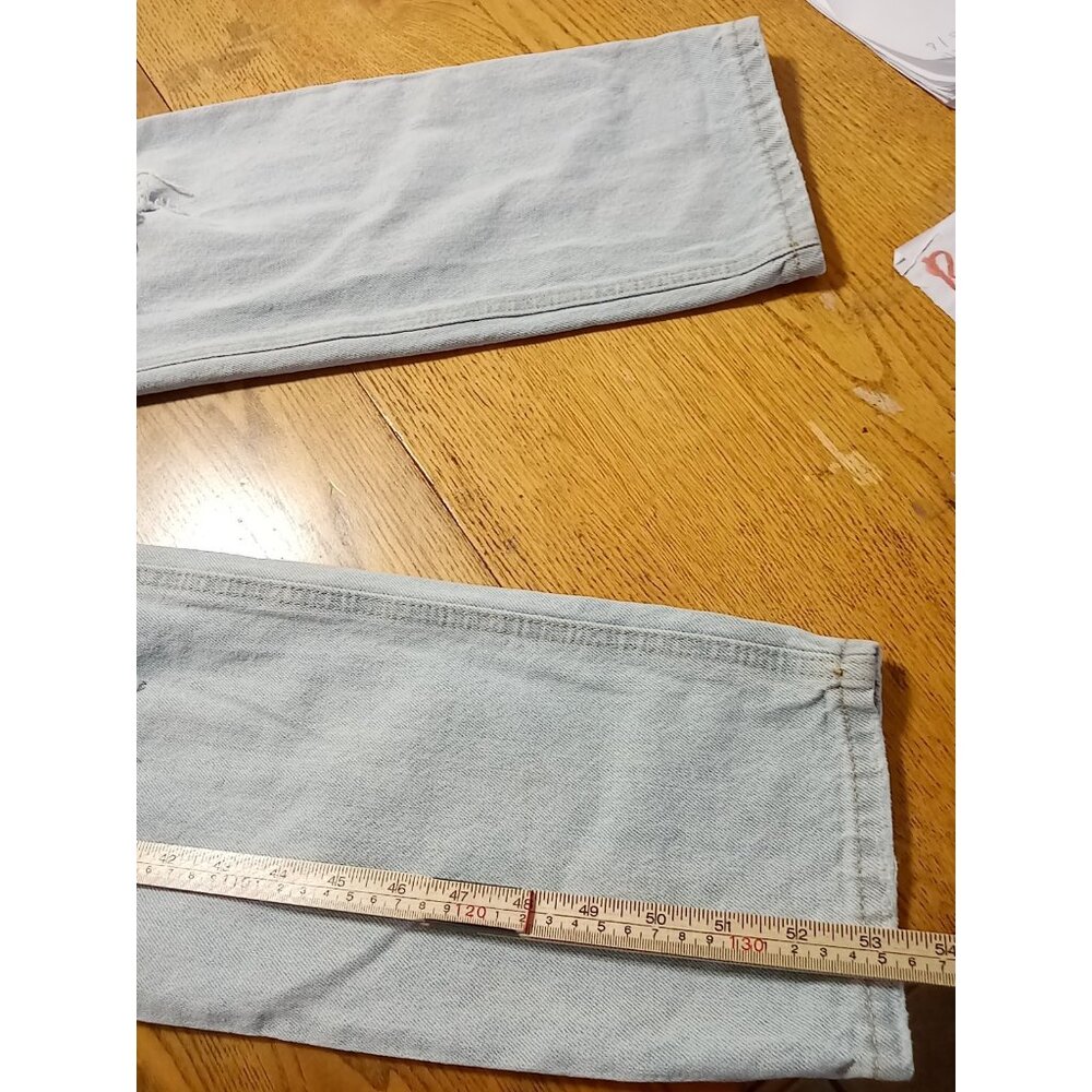 RSQ OVERALLS Jeans Womens SMALL / MEDIUM ? ? BLUE Preowned DISTRESSED Denim - Picture 2 of 10